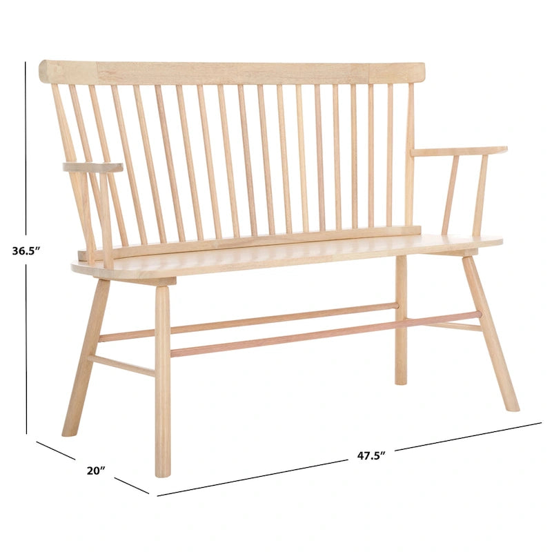 Divanetto Spindleback in Stile Rustico, 48L x 22P x 36A