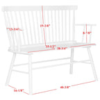 Divanetto Spindleback in Stile Rustico, 48L x 22P x 36A