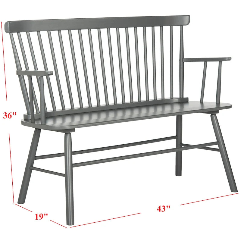 Divanetto Spindleback in Stile Rustico, 48L x 22P x 36A