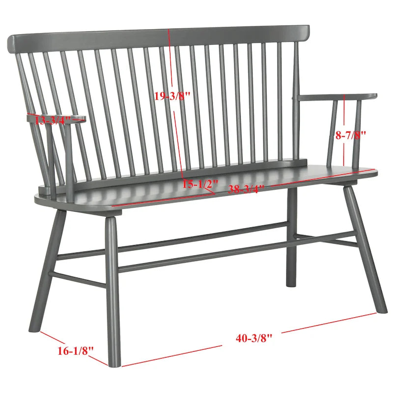 Divanetto Spindleback in Stile Rustico, 48L x 22P x 36A