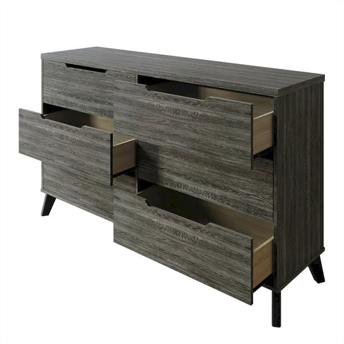 CraftPorch Chic and Vintage Wooden Dresser with 6 drawers