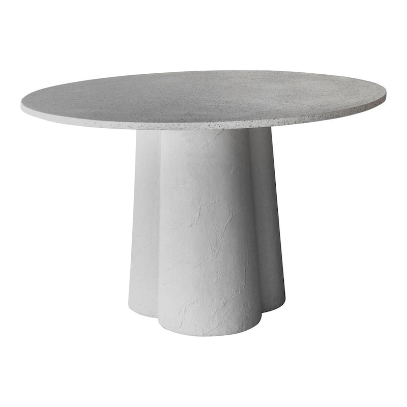 Tavolo da pranzo Aurelle Home moderno con base in cemento e terrazzo