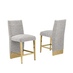 Best Quality Furniture Sedia con rivestimento a pieghe e borchie cromate - N/A