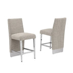 Best Quality Furniture Sedia con rivestimento a pieghe e borchie cromate - N/A