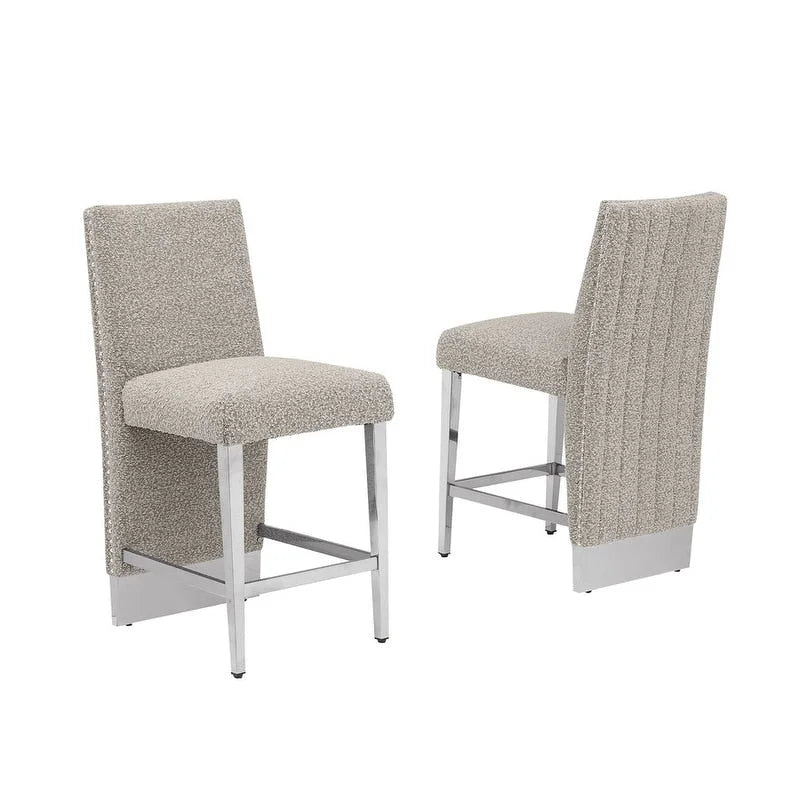Best Quality Furniture Sedia con rivestimento a pieghe e borchie cromate - N/A