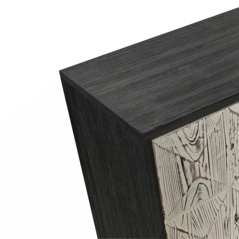 59.84 Credenza Vintage a 4 Ante, Mobile Contenitore Indipendente per Ingresso, Soggiorno, Ufficio, Camera da Letto